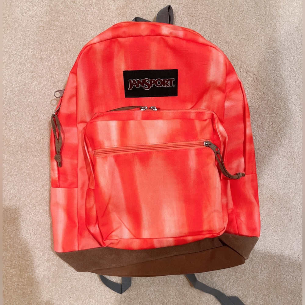 JANSPORT - NEW CUTE PINK ORANGE SCHOOL BACKPACK